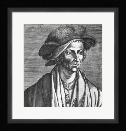 Framed Portrait of Joachim Patinir, 1521 Print