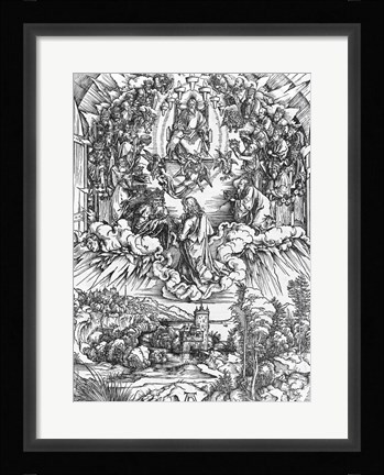 Framed Scene from the Apocalypse, St. John before God the Father and the Twenty-Four Elders Print