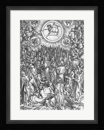 Framed Scene from the Apocalypse, Adoration of the Lamb Print