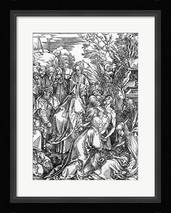 Framed entombment of Christ, from 'The Great Passion' Print