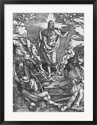Framed Resurrection, from &#39;The Great Passion&#39; series, 1510 Print