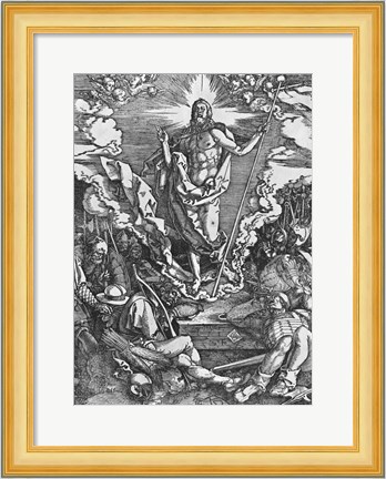 Framed Resurrection, from &#39;The Great Passion&#39; series, 1510 Print