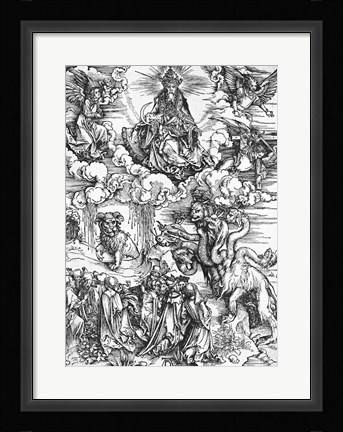 Framed Scene from the Apocalypse, The seven-headed and ten-horned dragon Print