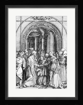 Framed marriage of the Virgin, from the 'Life of the Virgin' Print