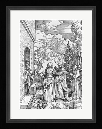 Framed Visitation, from the 'Life of the Virgin' series, c.1503 Print