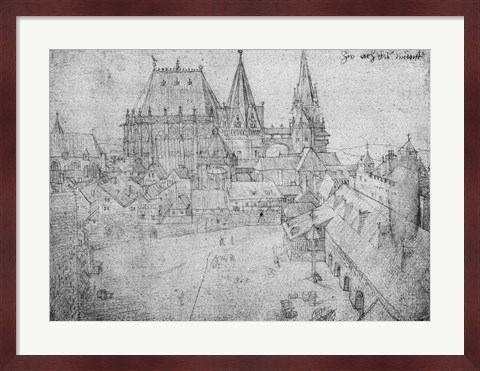 Framed Minster at Aachen, 1520 Print