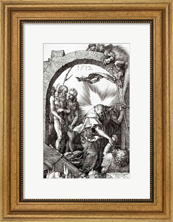 Framed Harrowing of Hell or Christ&#39;s descent into Limbo, 1512 Print