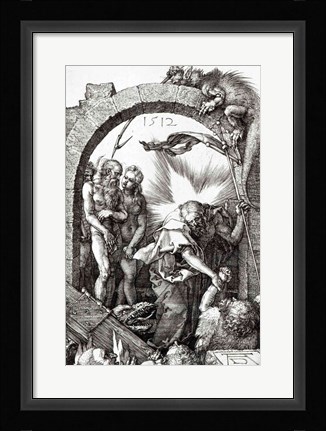 Framed Harrowing of Hell or Christ's descent into Limbo, 1512 Print