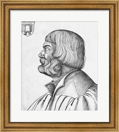 Framed Self portrait, 1527 Print