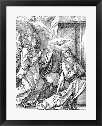 Framed Annunciation from the 'Small Passion' series, 1511 Print