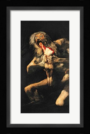 Framed Saturn Devouring one of his Children, 1821-23 Print