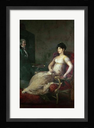 Framed Marquesa de Villafranca Painting her Husband, 1804 Print