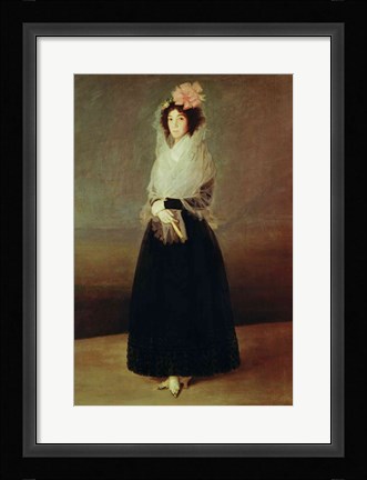 Framed Portrait of the Countess of Carpio Marquesa de la Solana, c.1793 Print