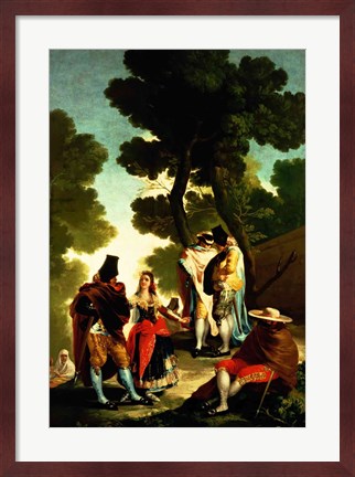 Framed Maja and Gallants, 1777 Print