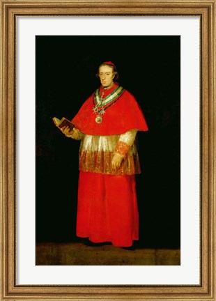 Framed Cardinal Don Luis de Bourbon Print