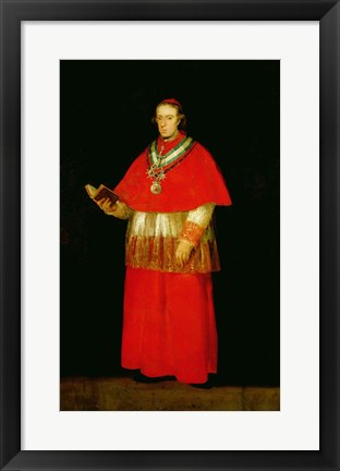 Framed Cardinal Don Luis de Bourbon Print