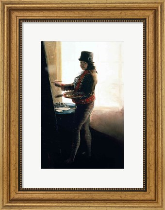 Framed Self Portrait in the Studio Print