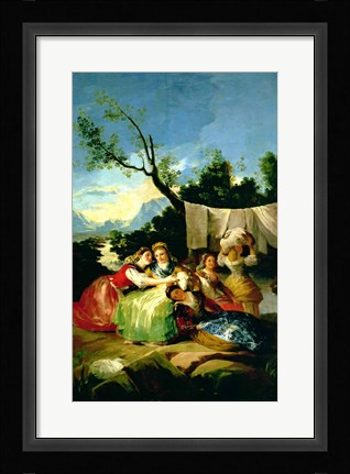 Framed Washerwomen, before 1780 Print