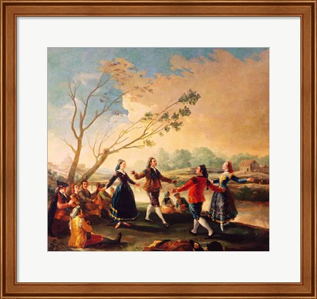 Framed Dance on the Banks of the River Manzanares, 1777 Print