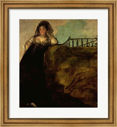 Framed Leocadia Zorilla, the Artist&#39;s Housekeeper, c.1821 Print