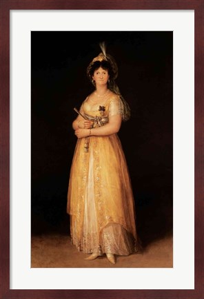 Framed Portrait of Queen Maria Luisa Print