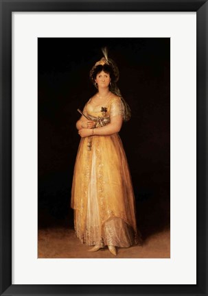 Framed Portrait of Queen Maria Luisa Print