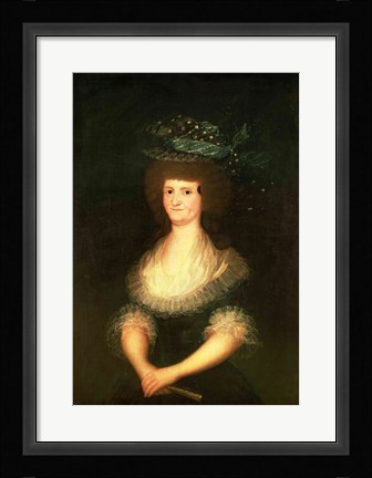 Framed Portrait of Queen Maria Luisa - sitting Print