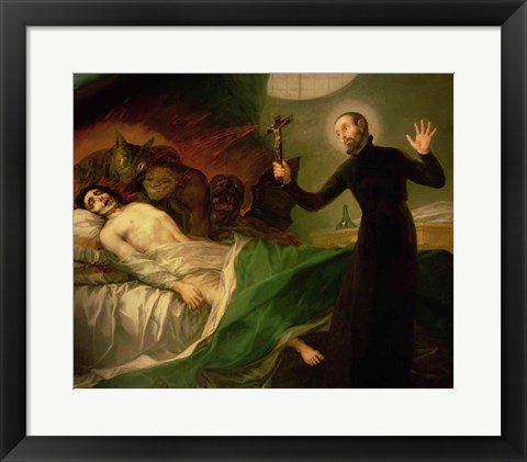 Framed St. Francis Borgia Print