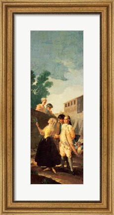 Framed Soldier and the Young Lady Print