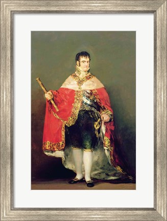 Framed Portrait of Ferdinand VII Print