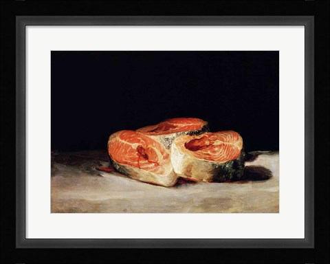 Framed Still Life with Slices of Salmon Print