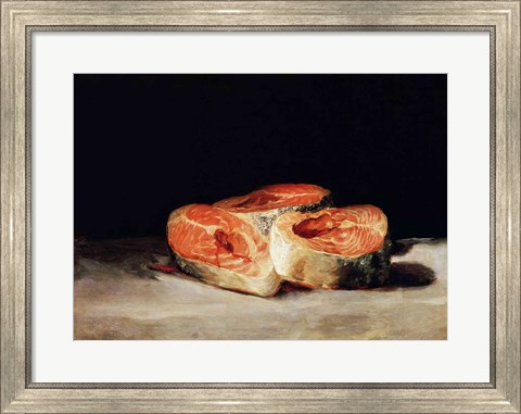 Framed Still Life with Slices of Salmon Print