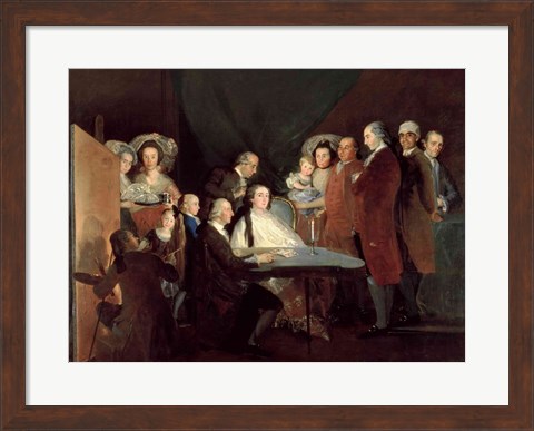 Framed Family of the Infante Don Luis de Borbon Print