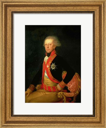 Framed General Antonio Ricardos Print