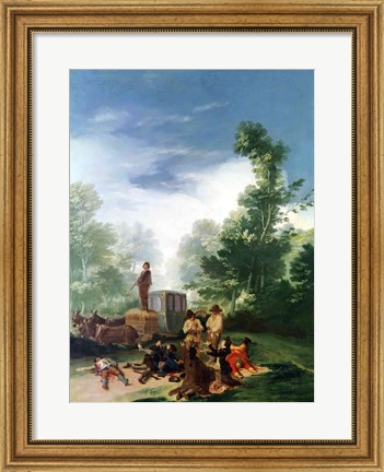 Framed Attack on a Coach, 1787 Print