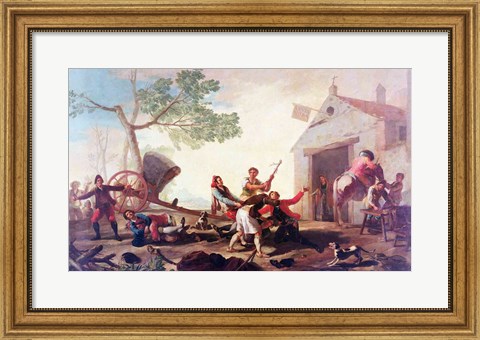 Framed Fight at the Venta Nueva, 1777 Print