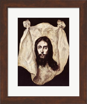 Framed Face of the Christ Print