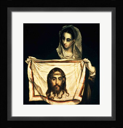Framed St.Veronica with the Holy Shroud Print