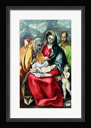 Framed Holy Family with St.Elizabeth Print