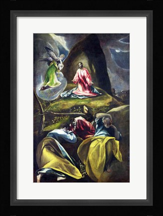 Framed Christ in the Garden of Olives Print