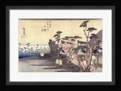 Framed Oiso: Toraga Ame Shower Print