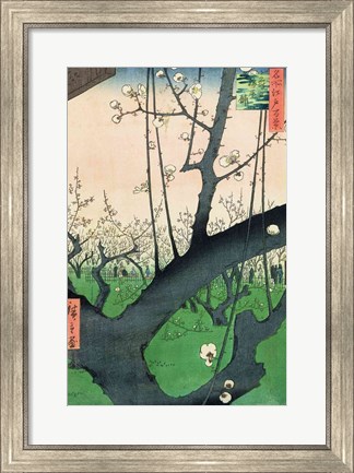 Framed Branch of a Flowering Plum Tree Print