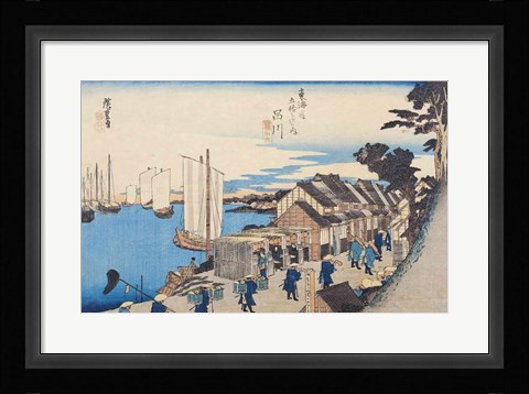 Framed Shinagawa: departure of a Daimyo Print