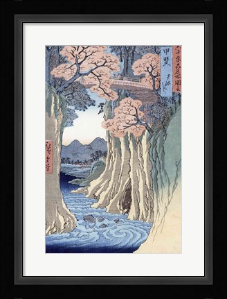 Framed monkey bridge in the Kai province Print