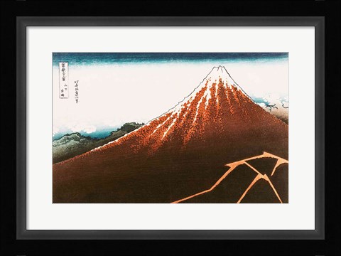 Framed Fuji above the Lightning Print