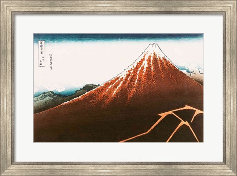 Framed Fuji above the Lightning Print