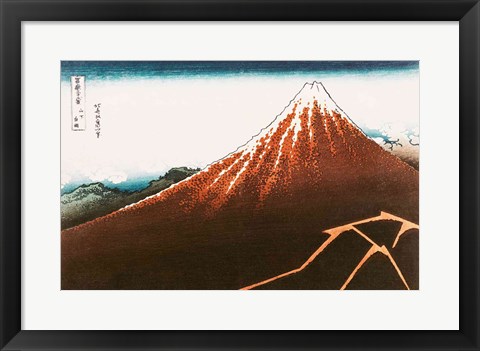 Framed Fuji above the Lightning Print