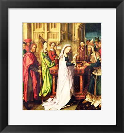 Framed Depiction of Christ in the Temple, 1500 Print