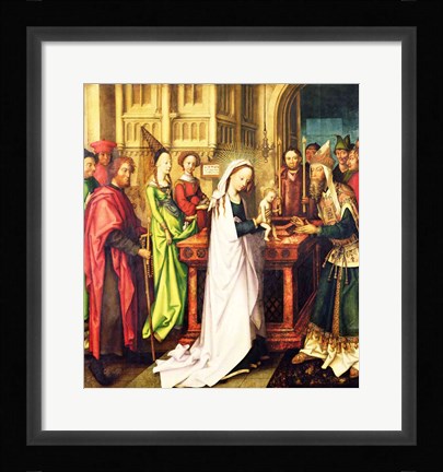 Framed Depiction of Christ in the Temple, 1500 Print