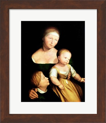 Framed Artist&#39;s Wife and Children, 1528 Print